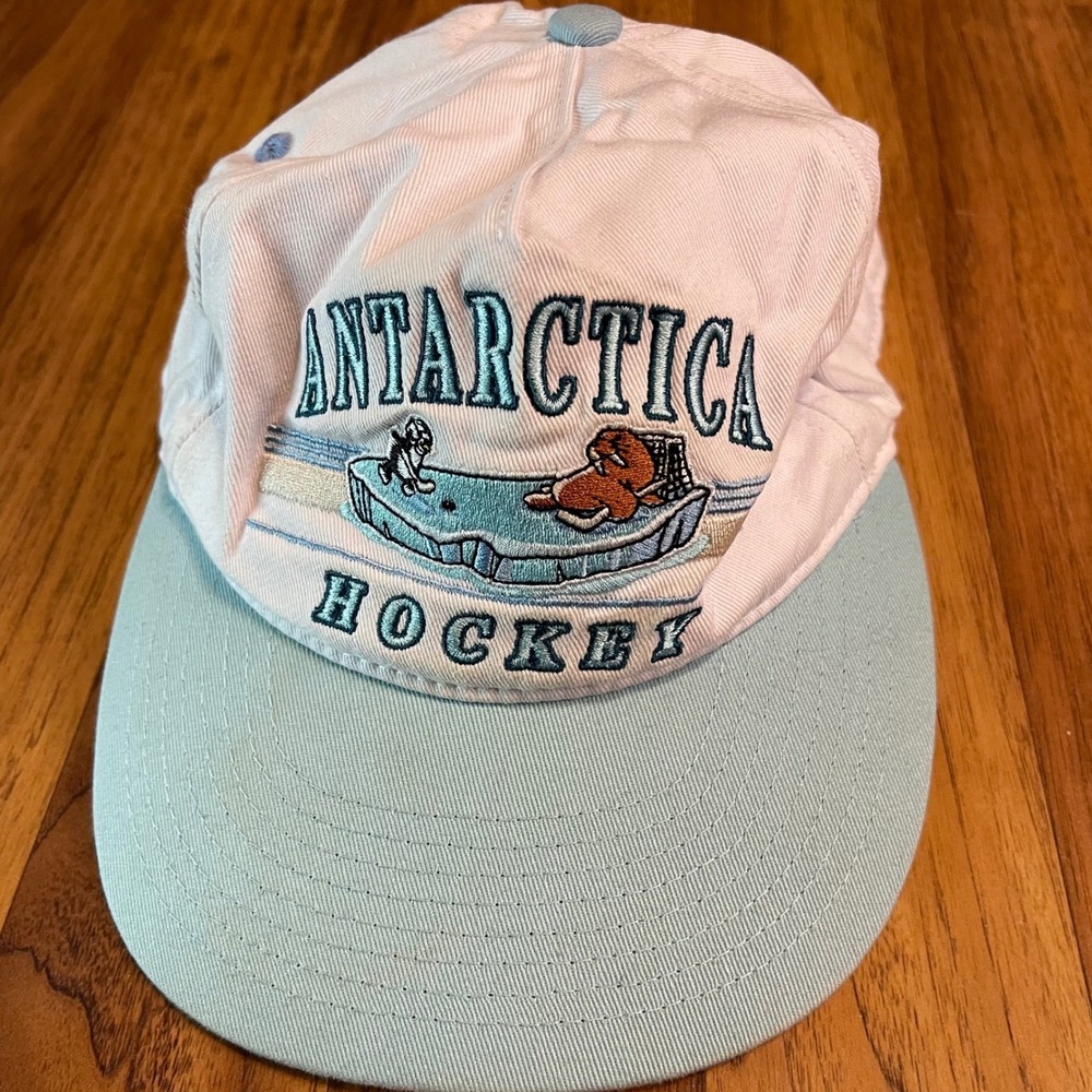 Celly Hockey Co Antarctica Hockey Hat Mens OSFA Snapback White Blue Cotton Cap